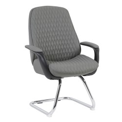 ΚΑΡΕΚΛΑ ΕΠΙΣΚΕΠΤΗ VELUM-s HM1235.10 ΓΚΡΙ PU--ΒΑΣΗ ΧΡΩΜΙΟΥ 71x60x100Υεκ.