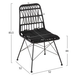 ΚΑΡΕΚΛΑ ΕΞ.ΧΩΡΟΥ ALLEGRA HM5453.12 ΜΕΤΑΛΛΟ-ΜΑΞΙΛΑΡΙ-WICKER ΜΑΥΡΟ 52x52x83,5Yεκ. ΚΑΡΕΚΛΑ ΕΞ.ΧΩΡΟΥ ALLEGRA HM5453.12 ΜΕΤΑΛΛΟ-ΜΑΞΙΛΑΡΙ-WICKER ΜΑΥΡΟ 52x52x83,5Yεκ.