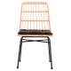 ΚΑΡΕΚΛΑ ALLEGRA HM5705.11 ΜΑΥΡΗ ΜΕΤΑΛΛΙΚΗ ΜΕ ΜΑΞΙΛΑΡΙ-WICKER ΜΠΕΖ 46,5x50x85Υεκ.