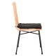 ΚΑΡΕΚΛΑ ALLEGRA HM5705.11 ΜΑΥΡΗ ΜΕΤΑΛΛΙΚΗ ΜΕ ΜΑΞΙΛΑΡΙ-WICKER ΜΠΕΖ 46,5x50x85Υεκ.