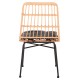 ΚΑΡΕΚΛΑ ALLEGRA HM5705.11 ΜΑΥΡΗ ΜΕΤΑΛΛΙΚΗ ΜΕ ΜΑΞΙΛΑΡΙ-WICKER ΜΠΕΖ 46,5x50x85Υεκ.