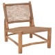 ΚΑΡΕΚΛΑ LONDER HM5986 ΞΥΛΟ TEAK ΣΕ ΦΥΣΙΚΟ ΚΑΙ ΣΥΝΘΕΤΙΚΟ RATTAN 63x77x77Υεκ.