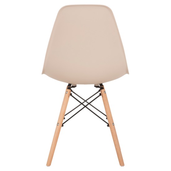 ΚΑΡΕΚΛΑ TWIST HM8460.25 ΜΕ ΞΥΛΙΝΑ ΠΟΔΙΑ ΚΑΙ ΚΑΘΙΣΜΑ PP-ΚΑΠΟΥΤΣΙΝΟ 46x50x82Υεκ.