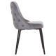 ΚΑΡΕΚΛΑ SERENITY HM8527.11 ΒΕΛΟΥΔΟ ΓΚΡΙ ΜΕ ΜΑΥΡΑ ΜΕΤΑΛΛΙΚΑ ΠΟΔΙΑ 51x54x83,5Υεκ.