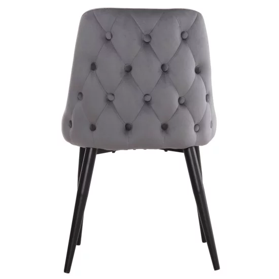 ΚΑΡΕΚΛΑ SERENITY HM8527.11 ΒΕΛΟΥΔΟ ΓΚΡΙ ΜΕ ΜΑΥΡΑ ΜΕΤΑΛΛΙΚΑ ΠΟΔΙΑ 51x54x83,5Υεκ.