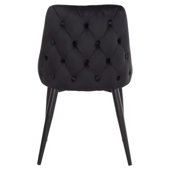 ΚΑΡΕΚΛΑ SERENITY HM8527.14 ΒΕΛΟΥΔΟ ΜΑΥΡΟ ΜΕ ΜΑΥΡΑ ΜΕΤΑΛΛΙΚΑ ΠΟΔΙΑ 51x54x83,5Υεκ.