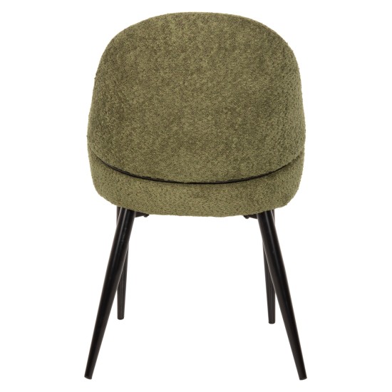 ΚΑΡΕΚΛΑ SARKY HM8585.03 ΥΦΑΣΜΑ ΜΠΟΥΚΛΕ ΠΡΑΣΙΝΟ ΜΕ ΜΕΤΑΛΛΙΚΑ ΠΟΔΙΑ 55x62x89Yεκ