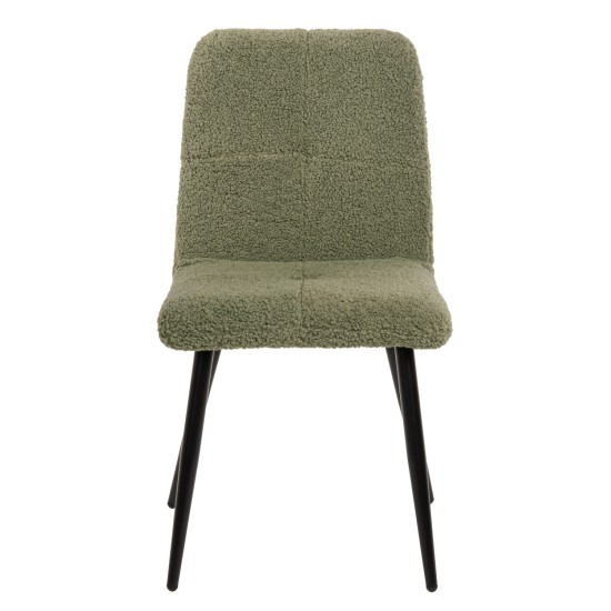 ΚΑΡΕΚΛΑ SHELLY HM8590.03 ΦΥΣΤΙΚΙ TEDDY ΥΦΑΣΜΑ-ΜΕΤΑΛΛΙΚΑ ΜΑΥΡΑ ΠΟΔΙΑ 48x64x87Yεκ.