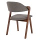 ΚΑΡΕΚΛΑ RIDER HM9734.01 RUBBERWOOD ΣΕ ΚΑΡΥΔΙ-ΥΦΑΣΜΑ ΓΚΡΙ 59x59x83Yεκ.