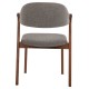 ΚΑΡΕΚΛΑ RIDER HM9734.01 RUBBERWOOD ΣΕ ΚΑΡΥΔΙ-ΥΦΑΣΜΑ ΓΚΡΙ 59x59x83Yεκ.