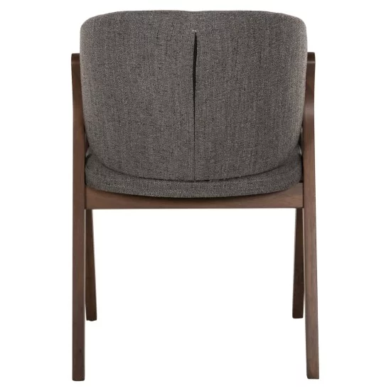 ΚΑΡΕΚΛΑ HANA HM9746.02 RUBBERWOOD ΣΕ ΚΑΡΥΔΙ ΧΡΩΜΑ-ΓΚΡΙ ΥΦΑΣΜΑ 55x60x84Yεκ.