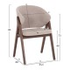 ΚΑΡΕΚΛΑ HANA HM9746.11 RUBBERWOOD ΣΕ ΜΑΥΡΟ ΧΡΩΜΑ-ΓΚΡΙ ΥΦΑΣΜΑ 55,5x60x85Yεκ.