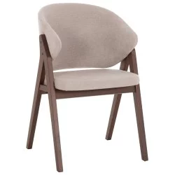 ΚΑΡΕΚΛΑ HANA HM9746.11 RUBBERWOOD ΣΕ ΜΑΥΡΟ ΧΡΩΜΑ-ΓΚΡΙ ΥΦΑΣΜΑ 55,5x60x85Yεκ.