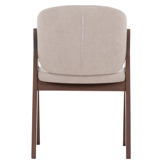 ΚΑΡΕΚΛΑ HANA HM9746.11 RUBBERWOOD ΣΕ ΜΑΥΡΟ ΧΡΩΜΑ-ΓΚΡΙ ΥΦΑΣΜΑ 55,5x60x85Yεκ.