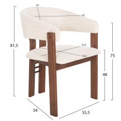 ΚΑΡΕΚΛΑ ZARRA HM9970.03 RUBBERWOOD ΣΕ ΚΑΡΥΔΙ-ΕΚΡΟΥ ΜΠΟΥΚΛΕ ΥΦΑΣΜΑ 55,5x59x81,5Υεκ ΚΑΡΕΚΛΑ ZARRA HM9970.03 RUBBERWOOD ΣΕ ΚΑΡΥΔΙ-ΕΚΡΟΥ ΜΠΟΥΚΛΕ ΥΦΑΣΜΑ 55,5x59x81,5Υεκ