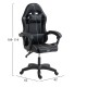 ΚΑΡΕΚΛΑ GAMING STRATUS HM1231.01 ΜΑΥΡΟ PVC--ΜΕ ΜΑΞIΛΑΡΑΚΙΑ ΜΕΣΗΣ/ΚΕΦΑΛΗΣ 62x62x119Υεκ