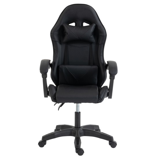 ΚΑΡΕΚΛΑ GAMING STRATUS HM1231.01 ΜΑΥΡΟ PVC--ΜΕ ΜΑΞIΛΑΡΑΚΙΑ ΜΕΣΗΣ/ΚΕΦΑΛΗΣ 62x62x119Υεκ