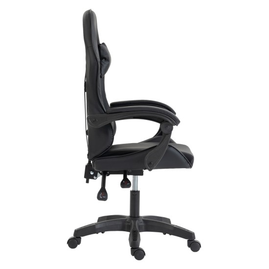 ΚΑΡΕΚΛΑ GAMING STRATUS HM1231.01 ΜΑΥΡΟ PVC--ΜΕ ΜΑΞIΛΑΡΑΚΙΑ ΜΕΣΗΣ/ΚΕΦΑΛΗΣ 62x62x119Υεκ