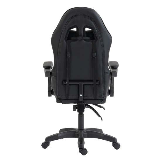 ΚΑΡΕΚΛΑ GAMING STRATUS HM1231.01 ΜΑΥΡΟ PVC--ΜΕ ΜΑΞIΛΑΡΑΚΙΑ ΜΕΣΗΣ/ΚΕΦΑΛΗΣ 62x62x119Υεκ