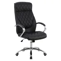 ΚΑΡΕΚΛΑ ΓΡΑΦΕΙΟΥ SHALY HM1098.01 PU ΣΕ ΜΑΥΡΟ 62x80x125Υεκ