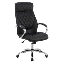ΚΑΡΕΚΛΑ ΓΡΑΦΕΙΟΥ SHALY HM1098.01 PU ΣΕ ΜΑΥΡΟ 62x80x125Υεκ
