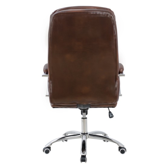 ΚΑΡΕΚΛΑ ΓΡΑΦΕΙΟΥ LANISHA HM1099.09 ΚΑΦΕ 65x73x125cm