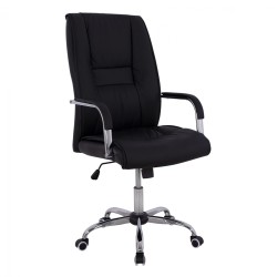 ΚΑΡΕΚΛΑ ΓΡΑΦΕΙΟΥ ANGEE HM1106.01 PU ΣΕ ΧΡΩΜΑ ΜΑΥΡΟ 58,5x70x120Υεκ