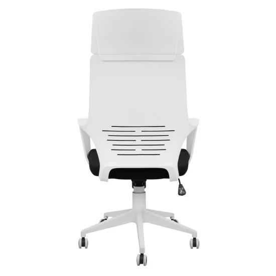 ΚΑΡΕΚΛΑ ΓΡΑΦΕΙΟΥ ANIVIA HM1054.01 ΜΑΥΡO & ΠΟΔΙ ΛΕΥΚΟ 64x61x126 εκ.