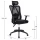 ΚΑΡΕΚΛΑ ΓΡΑΦΕΙΟΥ MEXER HM1195.01 ΜΑΥΡΟ MESH-PP ΒΑΣΗ 68x70x136Υεκ.