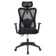 ΚΑΡΕΚΛΑ ΓΡΑΦΕΙΟΥ MEXER HM1195.01 ΜΑΥΡΟ MESH-PP ΒΑΣΗ 68x70x136Υεκ.