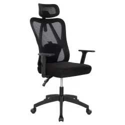ΚΑΡΕΚΛΑ ΓΡΑΦΕΙΟΥ MEXER HM1195.01 ΜΑΥΡΟ MESH-PP ΒΑΣΗ 68x70x136Υεκ.