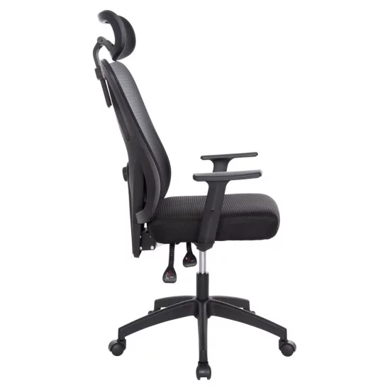 ΚΑΡΕΚΛΑ ΓΡΑΦΕΙΟΥ MEXER HM1195.01 ΜΑΥΡΟ MESH-PP ΒΑΣΗ 68x70x136Υεκ.