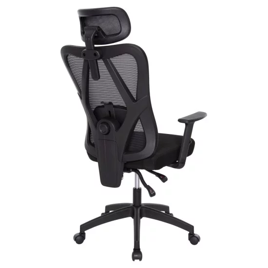 ΚΑΡΕΚΛΑ ΓΡΑΦΕΙΟΥ MEXER HM1195.01 ΜΑΥΡΟ MESH-PP ΒΑΣΗ 68x70x136Υεκ.
