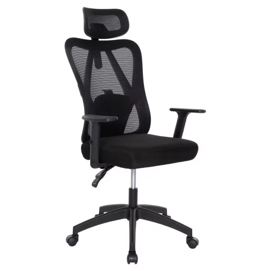 ΚΑΡΕΚΛΑ ΓΡΑΦΕΙΟΥ MEXER HM1195.01 ΜΑΥΡΟ MESH-PP ΒΑΣΗ 68x70x136Υεκ.