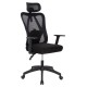 ΚΑΡΕΚΛΑ ΓΡΑΦΕΙΟΥ MEXER HM1195.01 ΜΑΥΡΟ MESH-PP ΒΑΣΗ 68x70x136Υεκ.