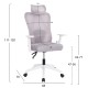 ΚΑΡΕΚΛΑ ΓΡΑΦΕΙΟΥ MEXER HM1195.02 ΓΚΡΙ MESH-ΜΕΤΑΛ.ΒΑΣΗ-ΣΚΕΛΕΤΟΣ ΛΕΥΚΟΣ 68x70x136Υεκ.