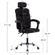 ΚΑΡΕΚΛΑ ΓΡΑΦΕΙΟΥ CRONER HM1196.01 ΜΑΥΡΟ MESH-ΜΕΤΑΛ.ΒΑΣΗ-NYLON ΣΚΕΛΕΤΟΣ 58x99x120Υεκ.