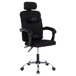 ΚΑΡΕΚΛΑ ΓΡΑΦΕΙΟΥ CRONER HM1196.01 ΜΑΥΡΟ MESH-ΜΕΤΑΛ.ΒΑΣΗ 58x99x120Υεκ.