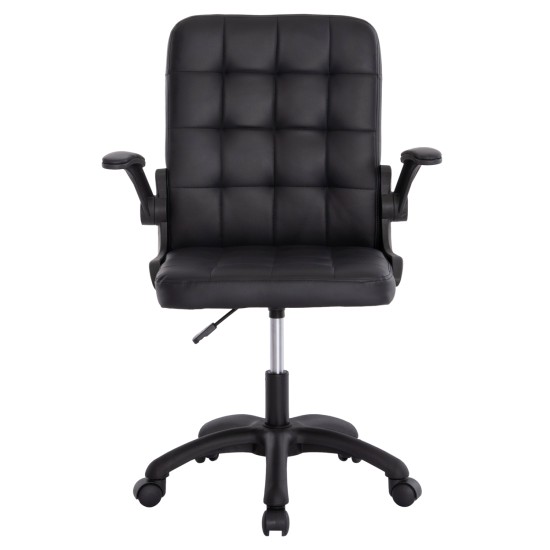 ΚΑΡΕΚΛΑ ΓΡΑΦΕΙΟΥ PORTIMA HM1197.01 ΜΑΥΡΟ PVC-NYLON ΣΚΕΛΕΤΟΣ & ΒΑΣΗ 69x57x97Υεκ.