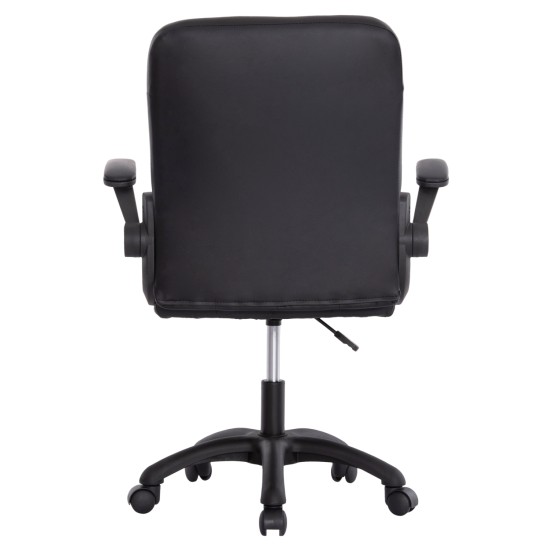 ΚΑΡΕΚΛΑ ΓΡΑΦΕΙΟΥ PORTIMA HM1197.01 ΜΑΥΡΟ PVC-NYLON ΣΚΕΛΕΤΟΣ & ΒΑΣΗ 69x57x97Υεκ.