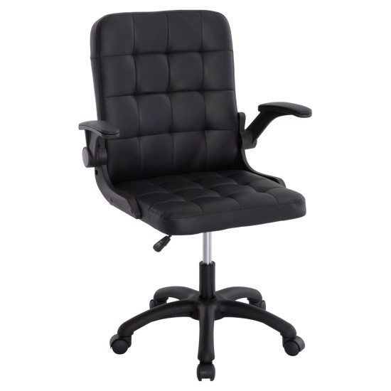 ΚΑΡΕΚΛΑ ΓΡΑΦΕΙΟΥ PORTIMA HM1197.01 ΜΑΥΡΟ PVC-NYLON ΣΚΕΛΕΤΟΣ & ΒΑΣΗ 69x57x97Υεκ.