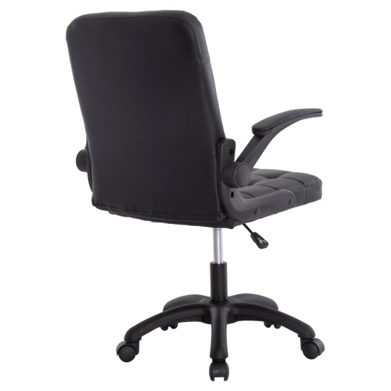 ΚΑΡΕΚΛΑ ΓΡΑΦΕΙΟΥ PORTIMA HM1197.01 ΜΑΥΡΟ PVC-ΣΚΕΛΕΤΟΣ & ΒΑΣΗ 69x57x97Υεκ.