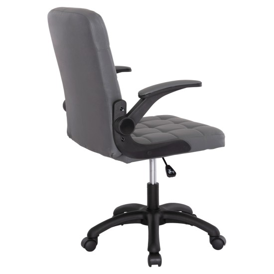 ΚΑΡΕΚΛΑ ΓΡΑΦΕΙΟΥ PORTIMA HM1197.03 ΓΚΡΙ PVC-ΜΑΥΡΟΣ NYLON ΣΚΕΛΕΤΟΣ & ΒΑΣΗ 66.5x60x97Υεκ