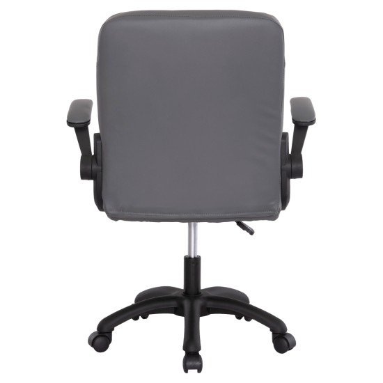 ΚΑΡΕΚΛΑ ΓΡΑΦΕΙΟΥ PORTIMA HM1197.03 ΓΚΡΙ PVC-ΜΑΥΡΟΣ NYLON ΣΚΕΛΕΤΟΣ & ΒΑΣΗ 66.5x60x97Υεκ