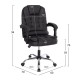 ΚΑΡΕΚΛΑ ΓΡΑΦΕΙΟΥ LAGOM HM1198 ΜΑΥΡO PVC-ΜΕΤΑΛ.ΒΑΣΗ-ΜΑΥΡΟ NYLON ΣΚΕΛΕΤΟΣ 60x70x104Υεκ