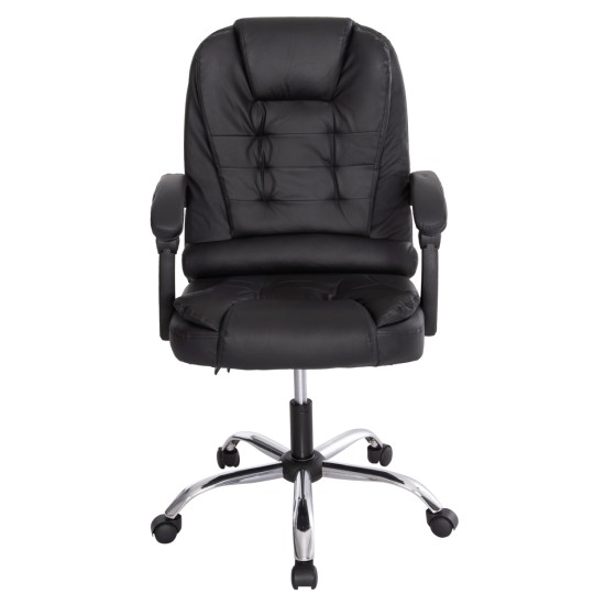 ΚΑΡΕΚΛΑ ΓΡΑΦΕΙΟΥ LAGOM HM1198 ΜΑΥΡO PVC-ΜΕΤΑΛ.ΒΑΣΗ-ΜΑΥΡΟ NYLON ΣΚΕΛΕΤΟΣ 60x70x104Υεκ