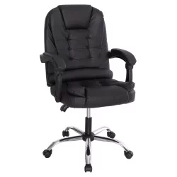 ΚΑΡΕΚΛΑ ΓΡΑΦΕΙΟΥ LAGOM HM1198 ΜΑΥΡO PVC-ΜΕΤΑΛ.ΒΑΣΗ-ΜΑΥΡΟΣ ΣΚΕΛΕΤΟΣ 60x70x104Υεκ