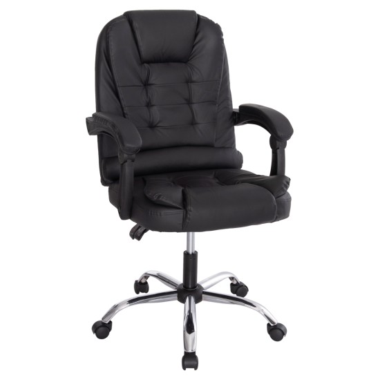 ΚΑΡΕΚΛΑ ΓΡΑΦΕΙΟΥ LAGOM HM1198 ΜΑΥΡO PVC-ΜΕΤΑΛ.ΒΑΣΗ-ΜΑΥΡΟ NYLON ΣΚΕΛΕΤΟΣ 60x70x104Υεκ