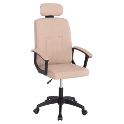 ΚΑΡΕΚΛΑ ΓΡΑΦΕΙΟΥ NIMBLE HM1199.13 ΜΠΕΖ ΥΦΑΣΜΑ-ΜΑΥΡΟΣ ΣΚΕΛΕΤΟΣ&ΒΑΣΗ 59x64x122Υεκ