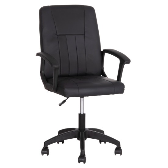 ΚΑΡΕΚΛΑ ΓΡΑΦΕΙΟΥ NIM HM1200.01 ΜΑΥΡΟ PVC-ΜΑΥΡΟΣ ΣΚΕΛΕΤΟΣ & ΒΑΣΗ NYLON 58x65x100Υεκ